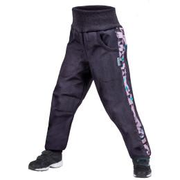 Софтшел детски панталон Unuo Fleece Street многоцветни сив/син