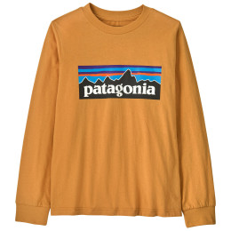 Детска тениска Patagonia K's L/S P-6 Logo T-Shirt - Dried Mango оранжев Dried Mango