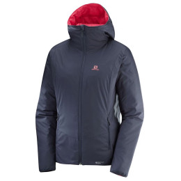 Дамско яке Salomon Drifter Loft Hoodie W сив/червен Graphite/Hibiscus