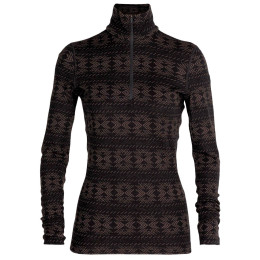 Дамски суичър Icebreaker 250 Vertex Ls Half Zip Crystalline черен Black/Mink/J