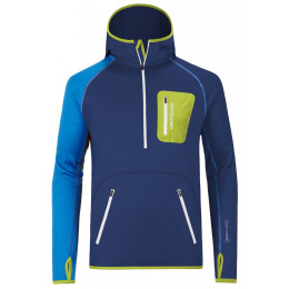 Мъжки суитшърт Ortovox Merino Zip Neck син StrongBlue