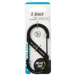 Помощен карабинер Nite Ize S-Biner Stainless Steel #4 черен Černá