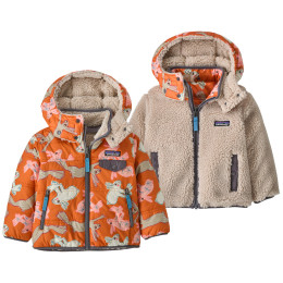 Детско яке Patagonia Baby Reversible Tribbles Hoody - BNLM оранжев/бежов Bunny Life: Marigold