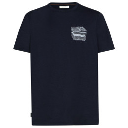 Мъжка тениска Icebreaker Men Merino 150 Tech Lite SS Tee Evolving Layers тъмно син Midnight Navy