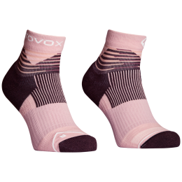 Дамски мериносови чорапи Ortovox All Mountain Quarter Socks W розов Dawn Rose