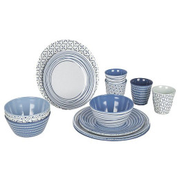 Комплект прибори Bo-Camp Mix & Match 16 100% Melamine син Blue