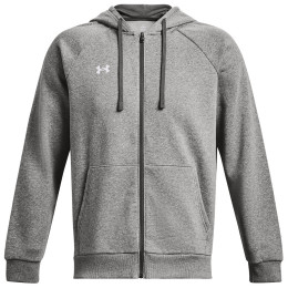 Мъжки суитшърт Under Armour Rival Fleece FZ Hoodie сив Castlerock Light Heather / / White