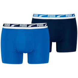 Мъжки боксерки Puma Everyday Multi Logo Boxers 2P син/светлосин Blue Combo