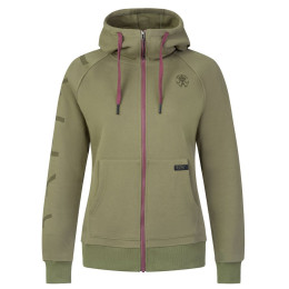 Дамски суитшърт Rafiki Nuria Zip тъмно зелен burnt olive