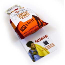 Кърпа N-Rit Campack Towel S оранжев/черен