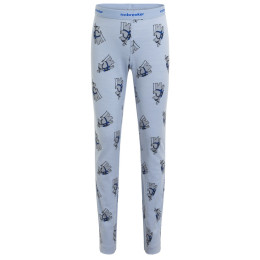 Детско функционално долно бельо Icebreaker Kids M 200 Oasis Leggings Bear Tour AOP светло син Zinc Blue/Aop