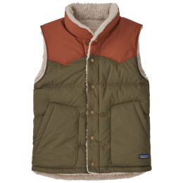Мъжка пухена жилетка Patagonia Reversible Bivy Down Vest зелен/кафяв