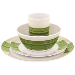 Комплект прибори Outwell Blossom Picnic set – 4 osoby зелен PogoniaGreen