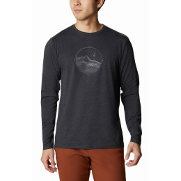 Мъжка тениска Columbia Tech Trail™ Graphic Long Sleeve черен BlackHeatherRoundedContourGraphic