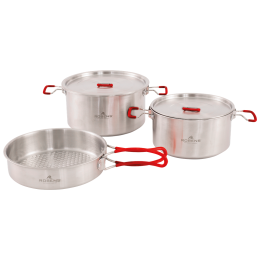 Комплект тенджери Robens Sierra Steel Cook Set L сребърен Silver