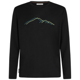 Функционална мъжка тениска Icebreaker Men Merino 150 Tech Lite LS Tee Rainer Ridge черен Black