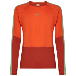 Функционална мъжка тениска Icebreaker Men Merino 200 Oasis+ LS Crewe оранжев Aga/Fer/Seag/Cb