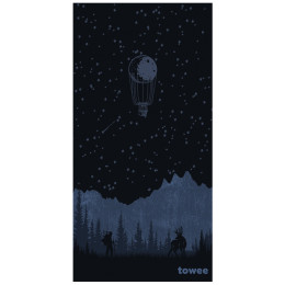 Бързосъхнеща кърпа Towee Backpacker 80x160 cm черен/син Backpacker