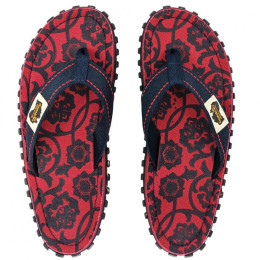 Джапанки Gumbies Islander Flip-Flops - Red & Blue Rose