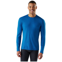 Функционална мъжка тениска Smartwool M Classic Thermal Merino Base Layer Crew син NIVAL BLUE