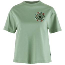 Дамска тениска Fjällräven Fjällblomster Logo T-shirt W зелен Misty Green