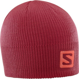 Шапка Salomon Logo Beanie червен BikingRed