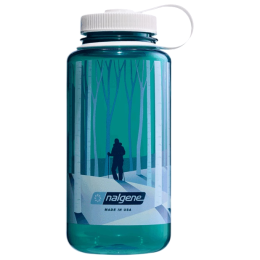 Бутилка Nalgene Wide Mouth Landscape 1000 ml син/зелен Trout with Landscape Forest