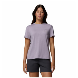 Дамска тениска Columbia Parsons Point™ SS Logo Tee лилав Lavender Pearl Heather