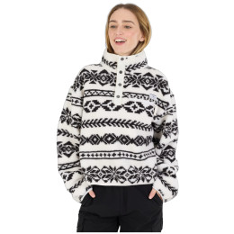 Дамски суитшърт Fundango Pacha Fleece Jacket бял / черен inka