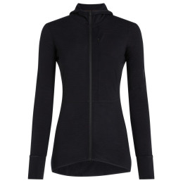 Дамски функционален суитшърт Icebreaker Women Merino Blend 200 RealFleece™ Descender LS Zip Hoodie черен Black