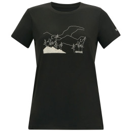 Дамска тениска Regatta Womens Fingal Stretch черен Black