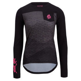 Дамска колоездачна фланелка Silvini Ella черно/розово