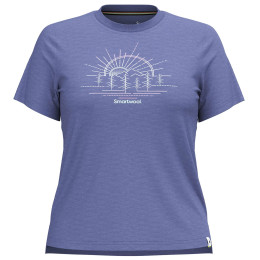 Дамска тениска Smartwool Mountain Sol Short Sleeve Graphic Tee син nightfall blue