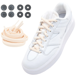 Връзки за обувки Lock Laces Flat бежов Flat Cream