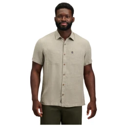 Мъжка риза Black Diamond M Scenic Route Ss Shirt бежов Pine Smoke-Chalk