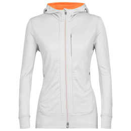 Дамски функционален суитшърт Icebreaker Quantum III LS Zip Hoodie светло сив