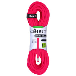 Въже за алпинизъм Beal Zenith 9.5 mm (60 m) розов SolidPink