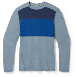 Функционална мъжка тениска  Smartwool M Classic Thermal Mrn Bl Colorbl Crew B син Pewter Blue Heather