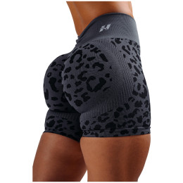 Дамски къси панталони Nebbia Push-Up Compression Leopard Shorts Primal черен BLACK LEOPARD
