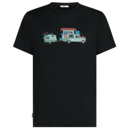 Мъжка тениска Icebreaker Men Merino 150 Tech Lite SS Tee Transportage черен Black