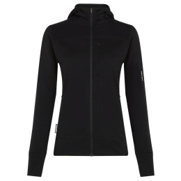 Дамски функционален суитшърт Icebreaker W M 300 Descender LS Zip Hoodie черен Black