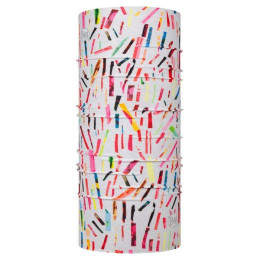 Детски многофункционален шал Buff Coolnet UV® бял/розов