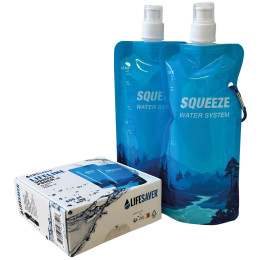 Сгъваема бутилка Lifesaver Squeeze Pouch x2 син Blue