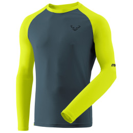 Функционална мъжка тениска Dynafit Alpine Pro M L/S Tee син/жълт 5A31 - ultra yellow/0720