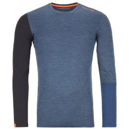 Мъжка тениска Ortovox Rock'n'Wool Long Sleeve M тъмно син Nightblueblend