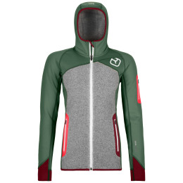 Дамски суитшърт Ortovox Fleece Plus Hoody зелен GreenForest