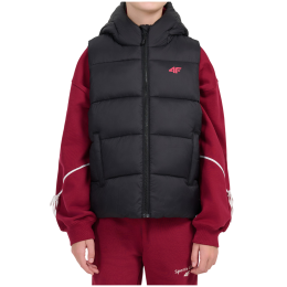 Детска жилетка 4F Vest Jacket F370 Deep Black черно/розово Deep Black