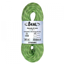 Въже за алпинизъм Beal Rando 8 mm (48 m) зелен GREEN