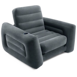 Надуваем фотьойл Intex Pull-out Chair тъмно сив grey