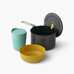 Комплект прибори Sea to Summit Frontier UL One Pot Cook Set 1P 3 Piece 2L сив/син